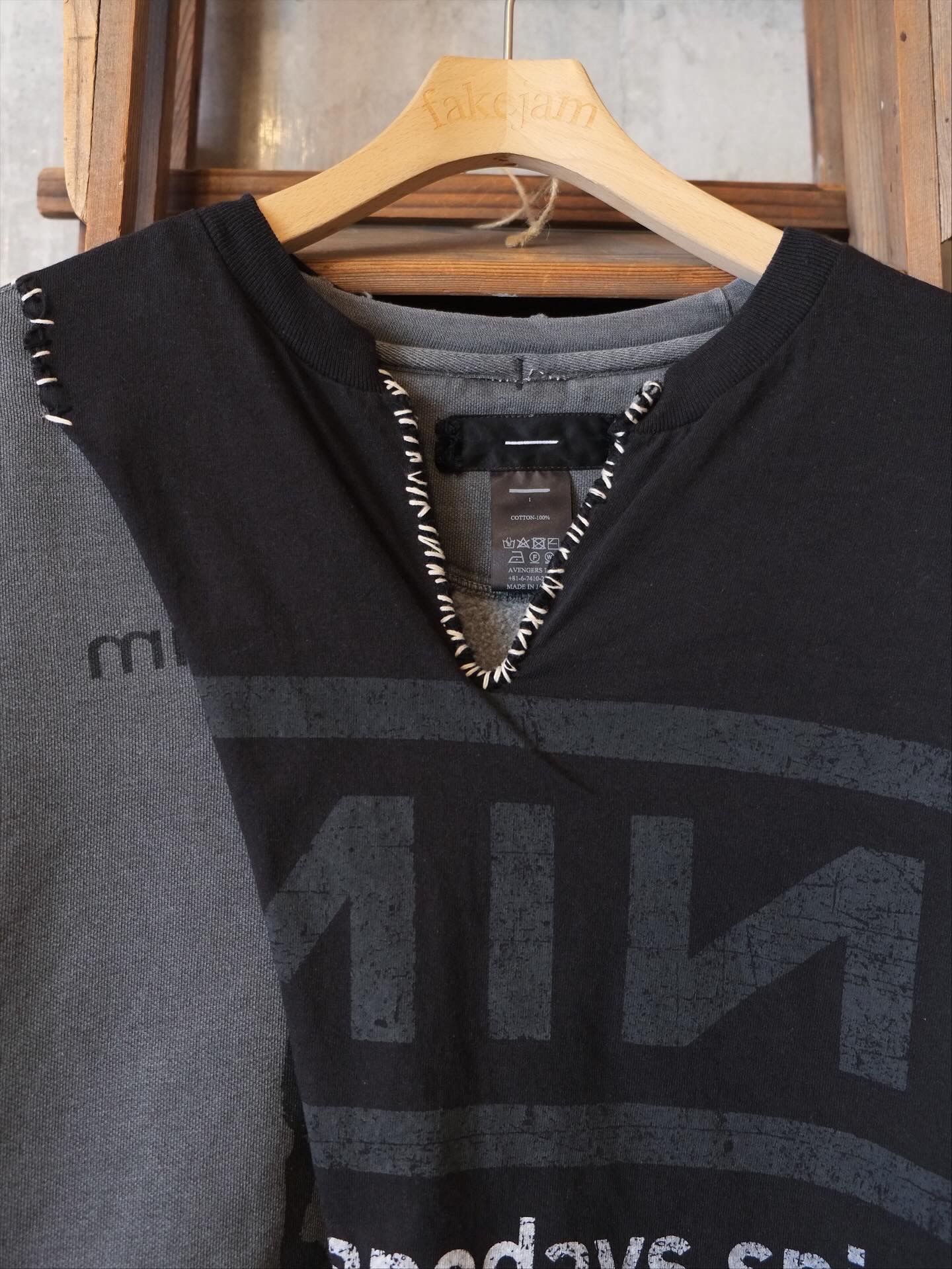 Bootleg Layered Crew Sweat(A MAN'S SHADOW)