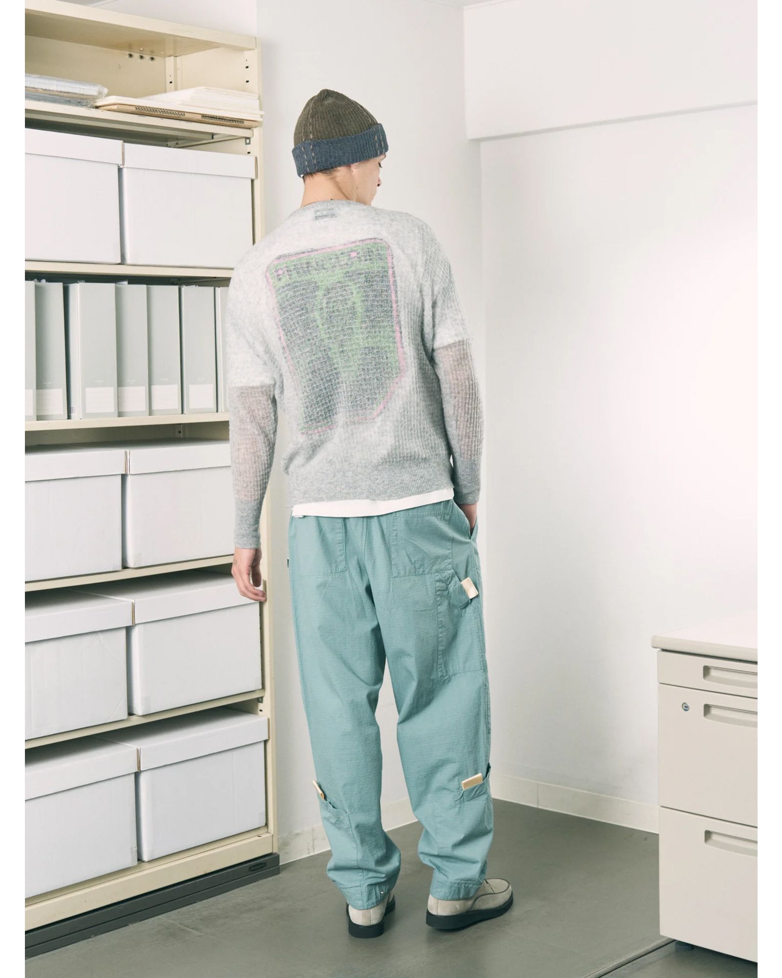 Aiy Merino Waffle Sweater / ニット / グレー / PD-262-KN-071