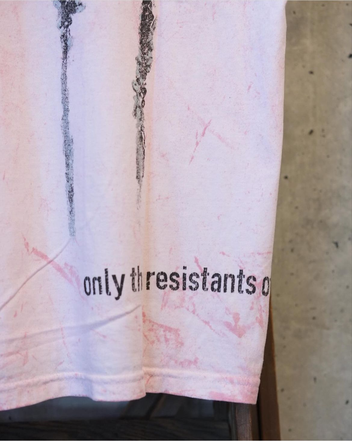 Bootleg Tee(CHAOS001)Splash Dyed Red