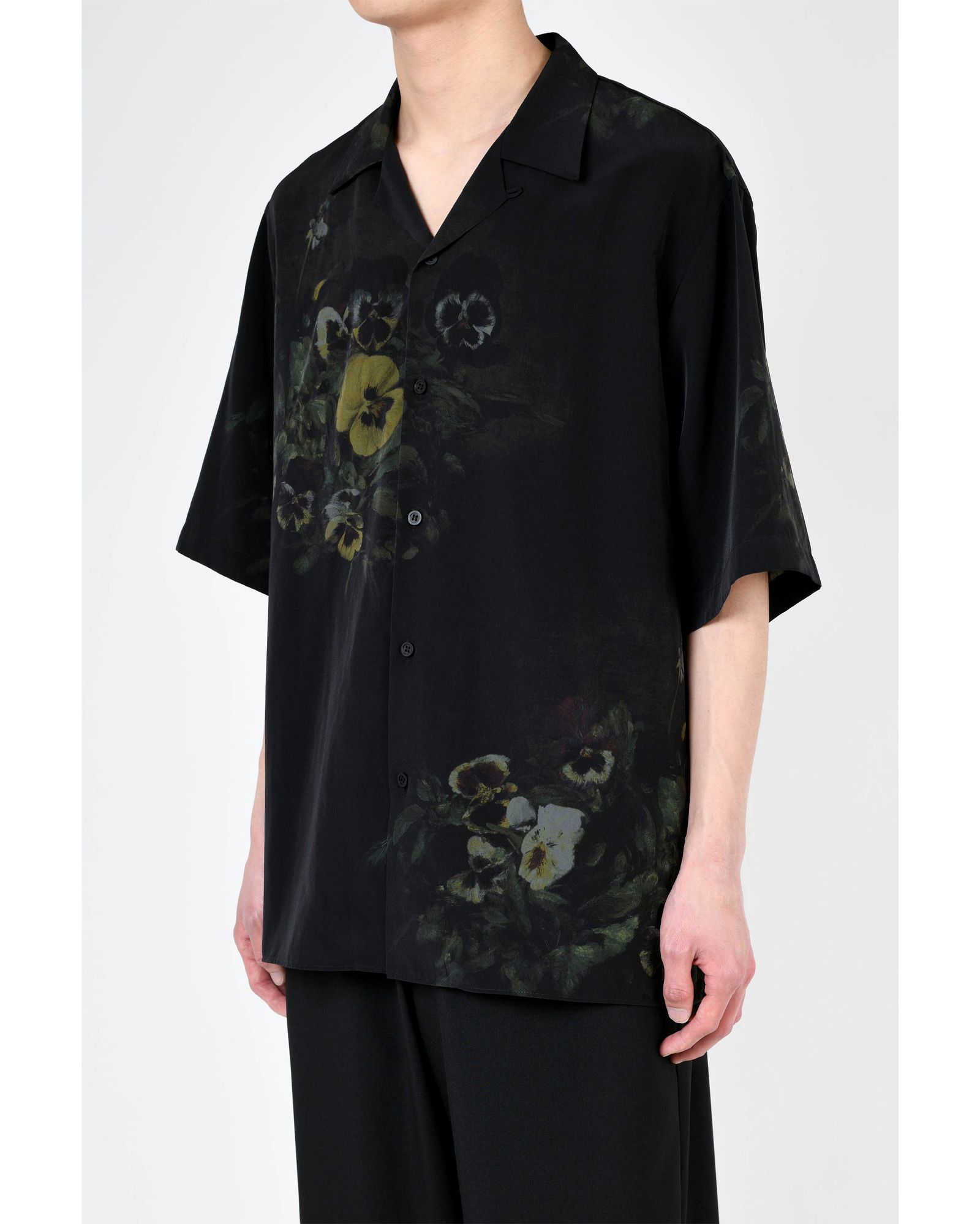 LAD MUSICIAN - Pansy Open Collar Shirt | fakejam