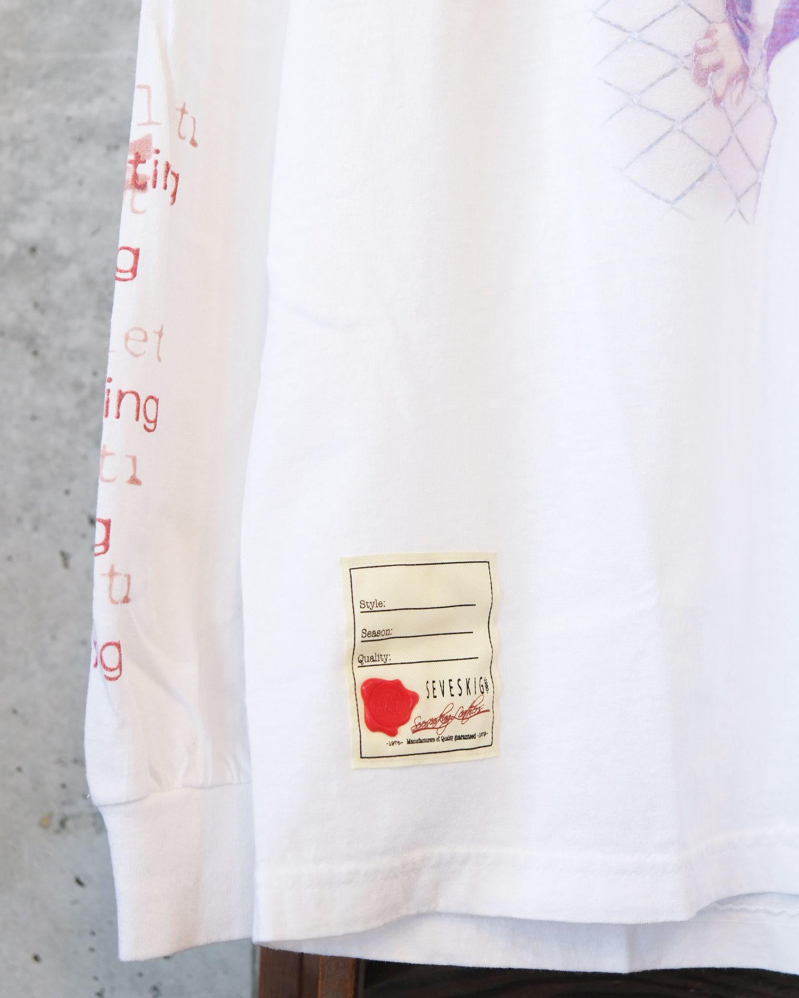 SEV vs Layer L/S TEE / ロングスリーブ Tシャツ / ホワイト / CT-SV-NRA-1010