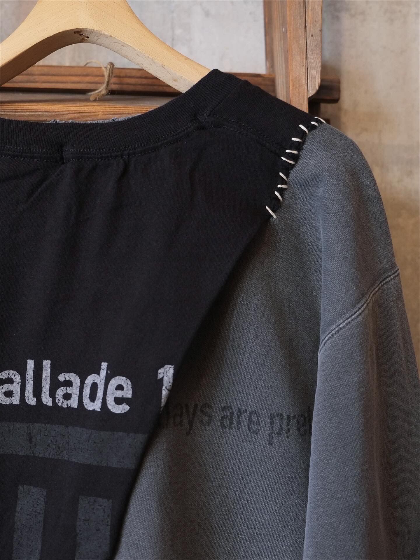 Bootleg Layered Crew Sweat(A MAN'S SHADOW)