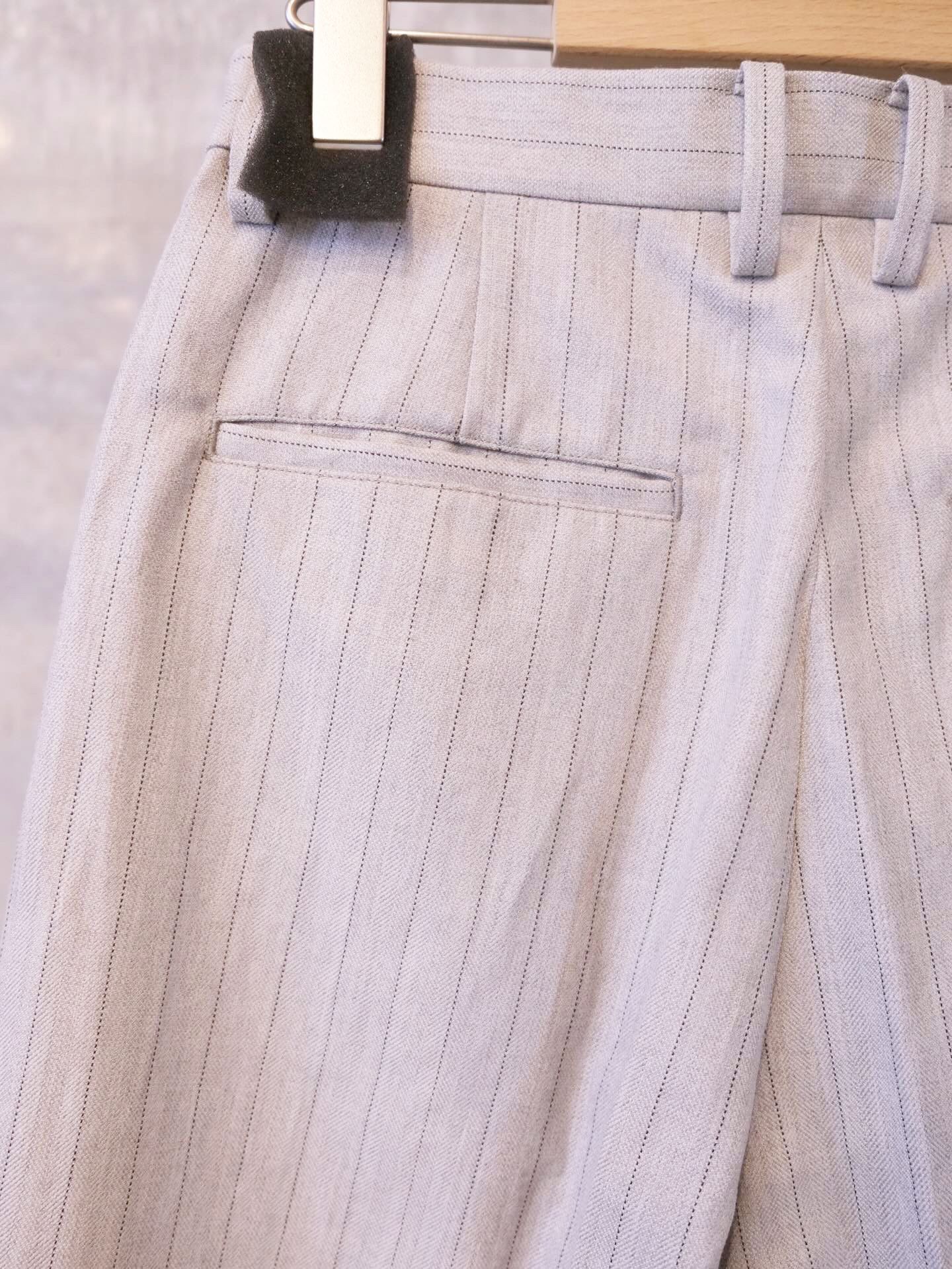Stripe Wide Harf Trousers