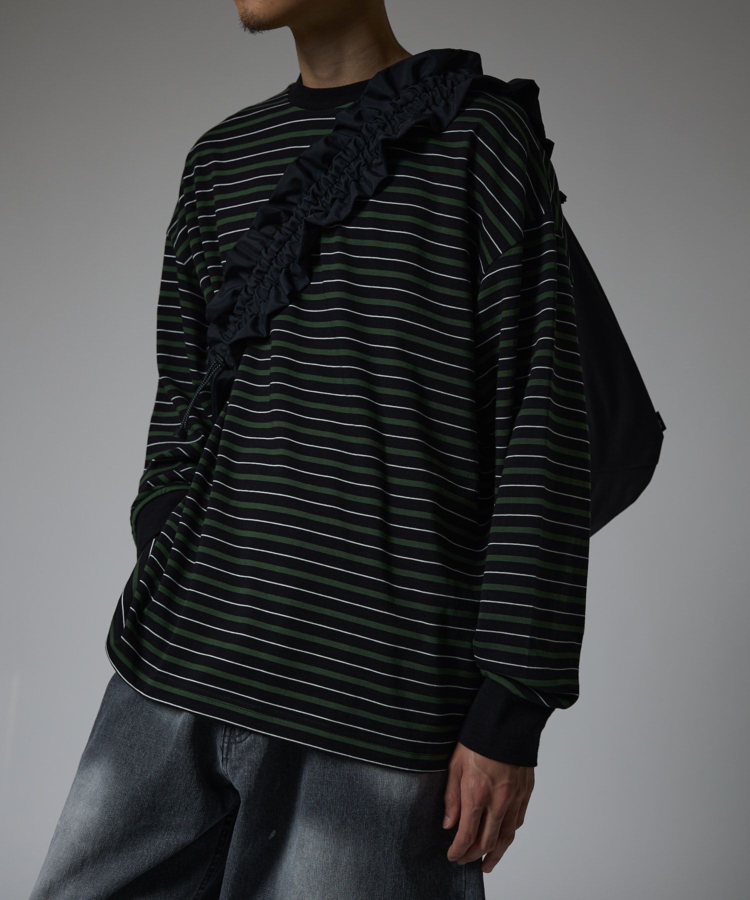 MULTI BORDER L/S TEE / マルチ ボーダー ロングスリーブTシャツ / グリーン / MTM-CS-0301-25-C