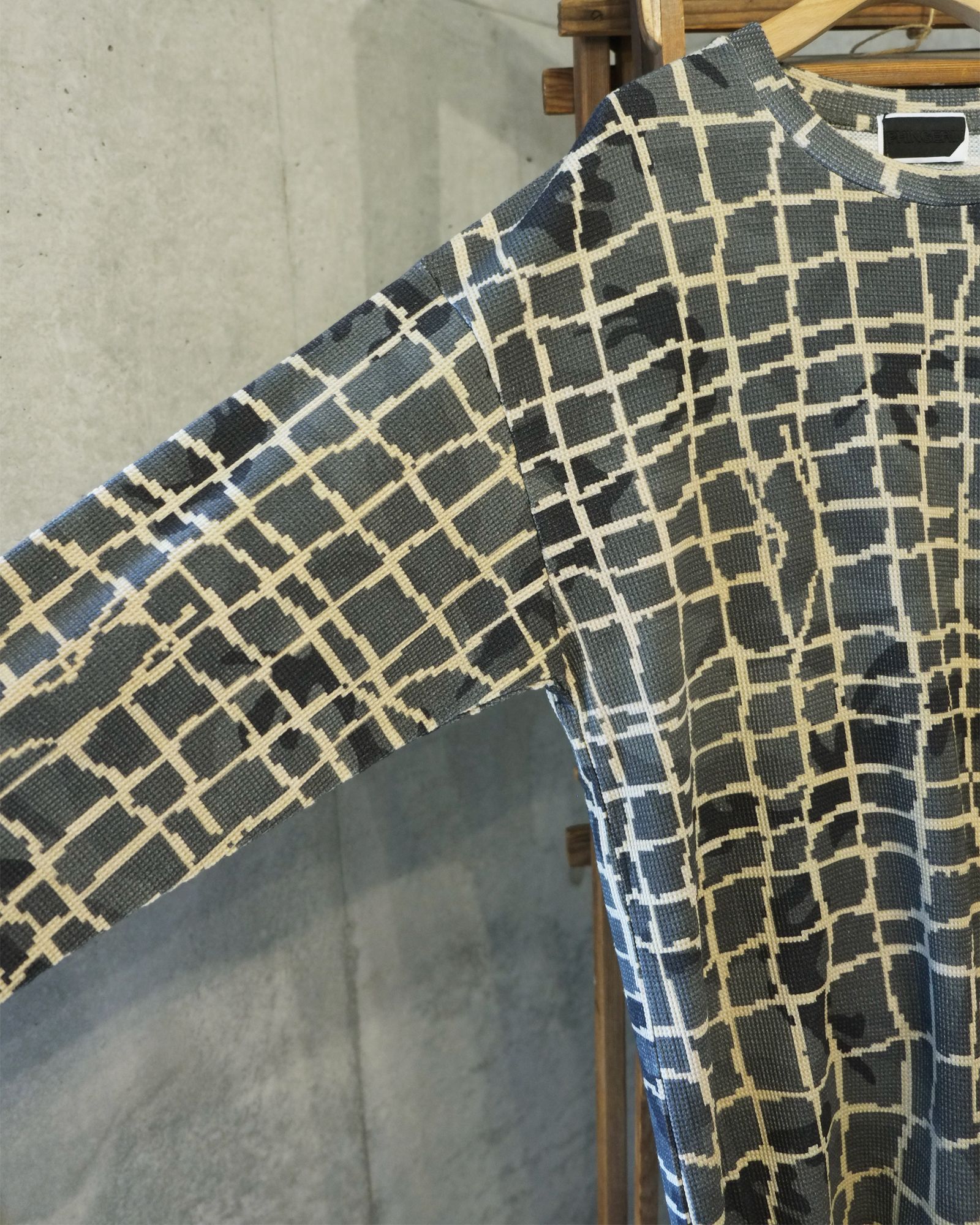 Net L/S Waffle Thermal / ワッフル ロングスリーブTシャツ / ベージュ / PD-262-LCS-022