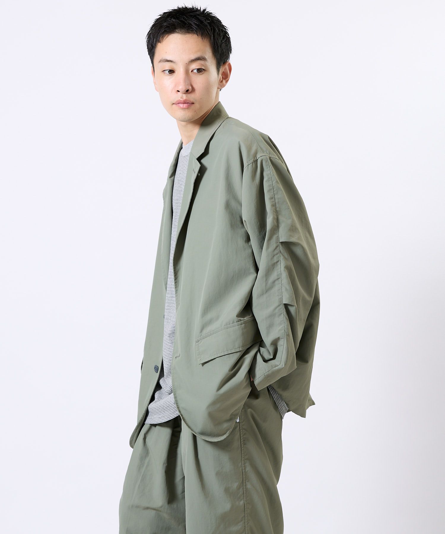 Supplex® DAILY LOOSE 2B JACKET / ルーズ 2Bジャケット / グレー / MTM-JK-0384-26-C