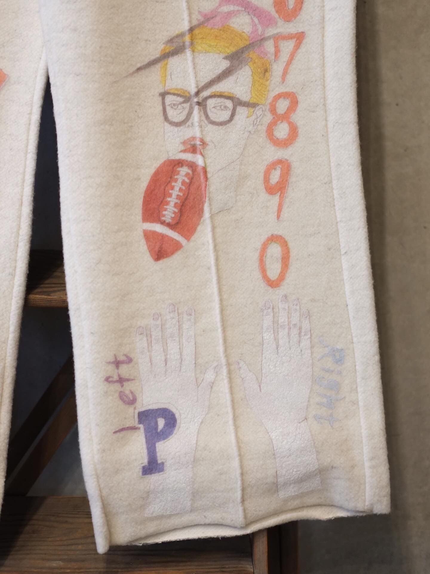 Graffiti Wool Sweat Pants