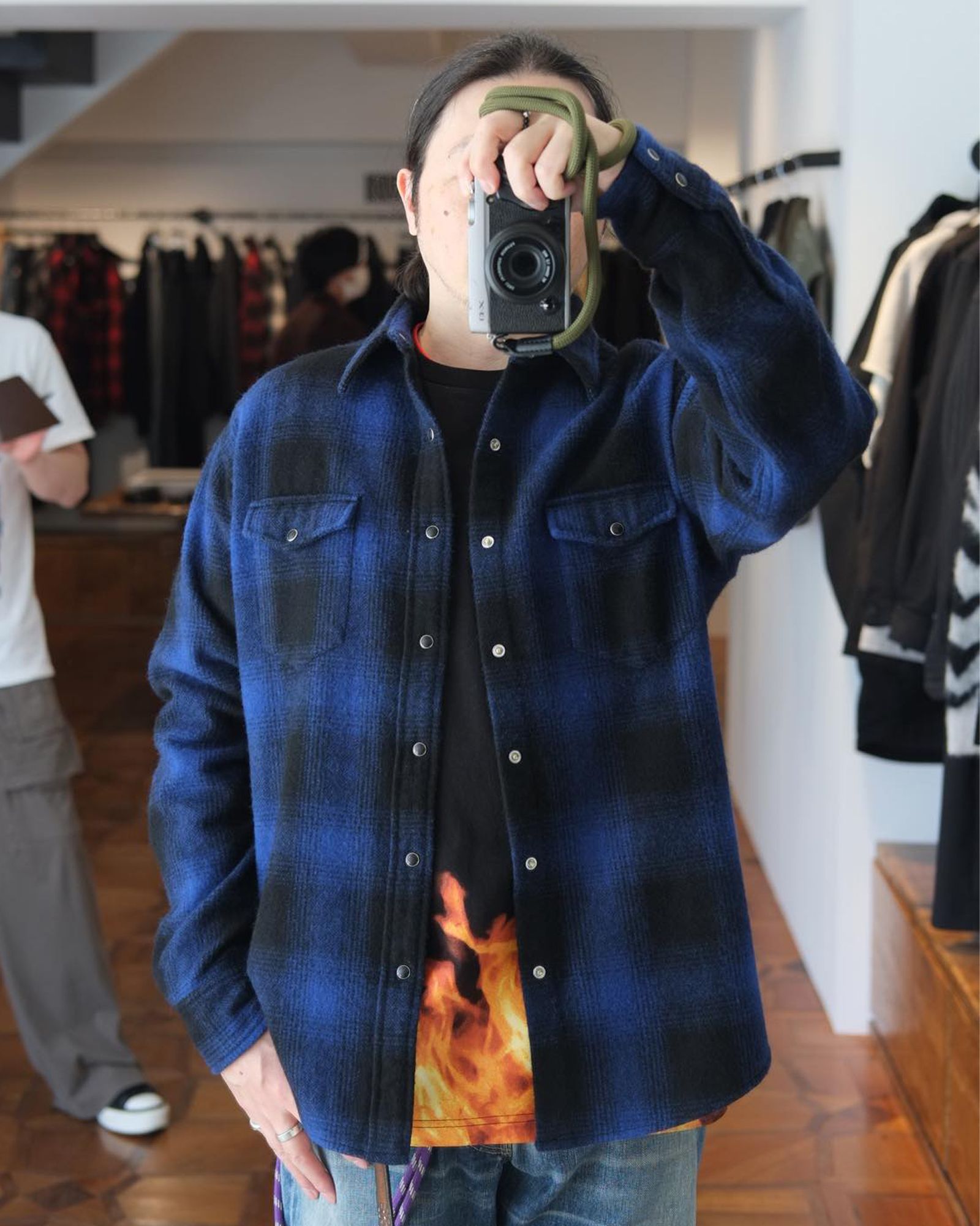 オリジナル マインデニム R. Wool Flannel Check Western SH - トップス