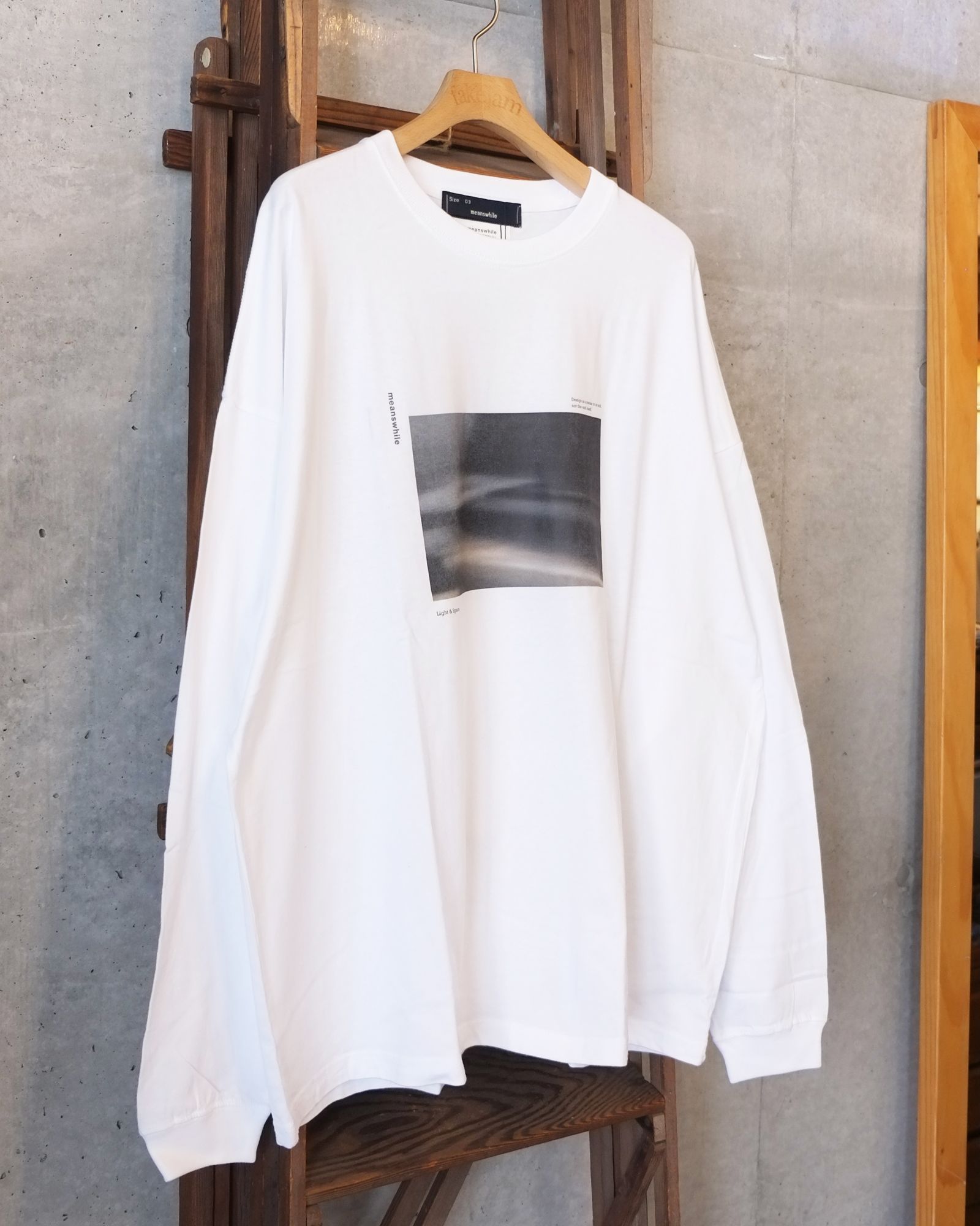 Abstract Photograph L/S Tee / ロングスリーブ Tシャツ / ホワイト / MW-CT26102