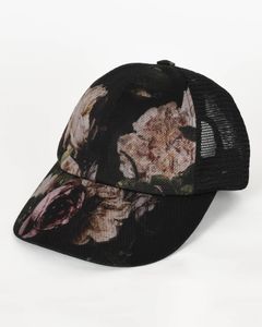 Paint Flower Mesh Cap