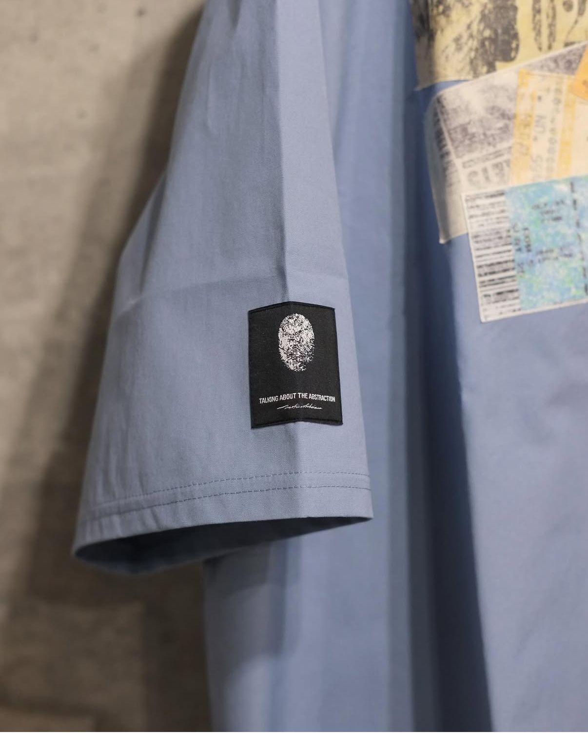 Paper Pasting Zip Shirt