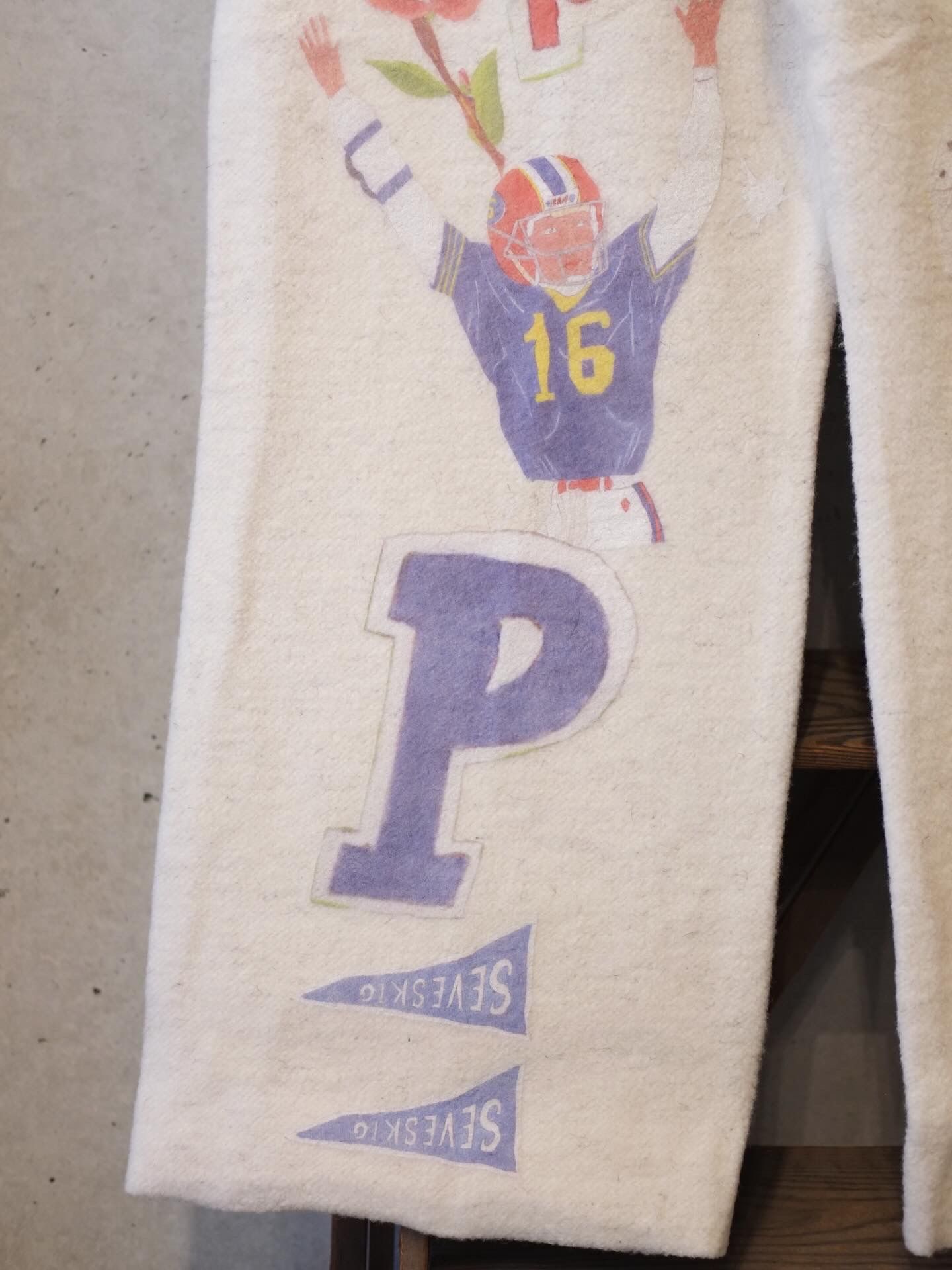 Graffiti Wool Sweat Pants