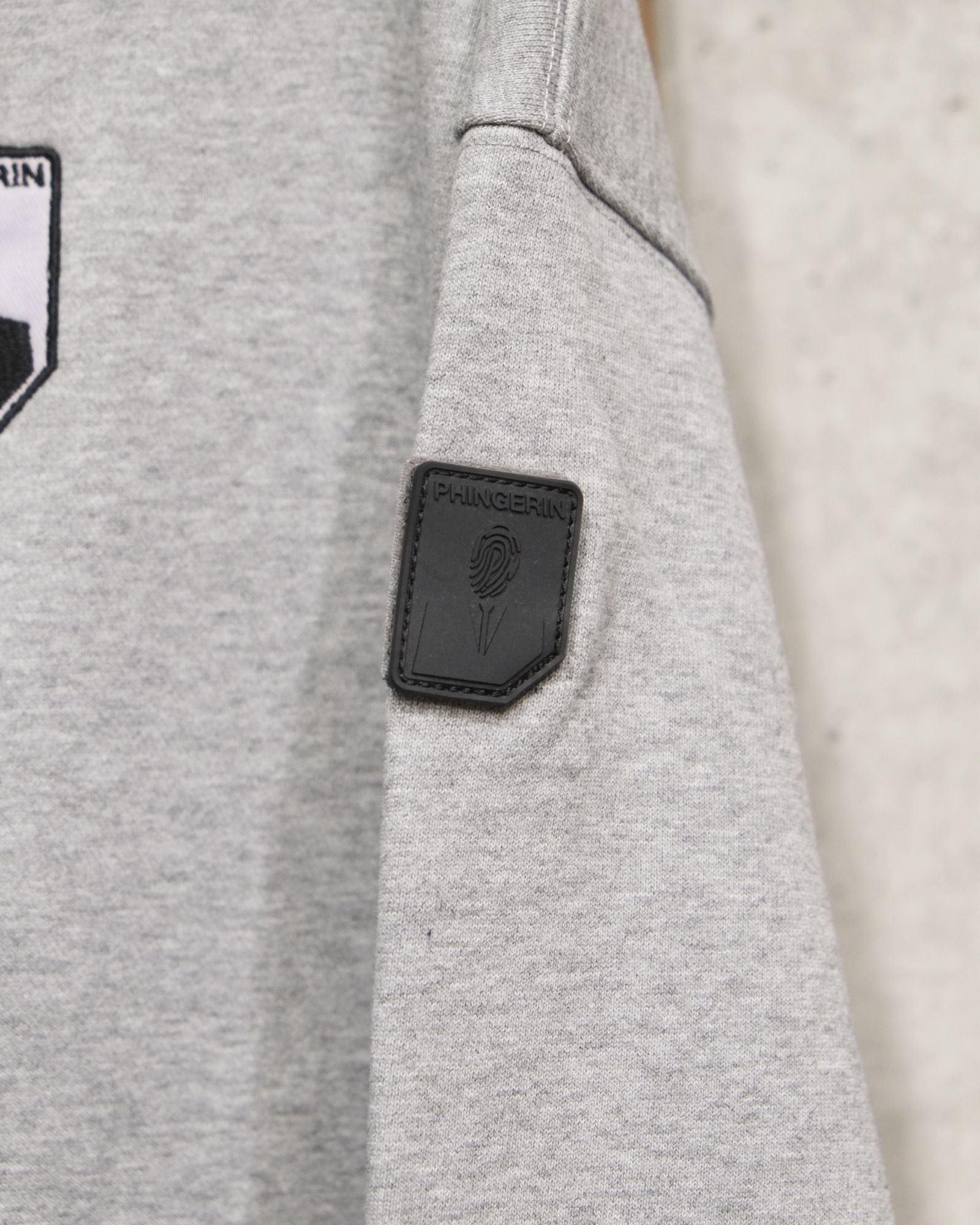 Visor Button Hoodie / ボタン パーカー / ヘザーグレー / PD-262-HCS-041
