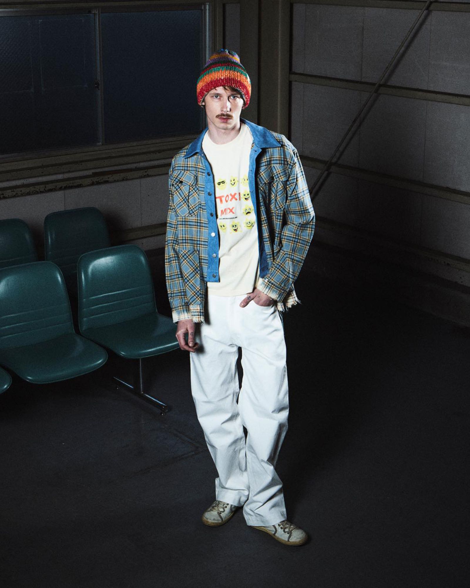 Docking Check Shirt / シャツ / ブルー チェック / LM-26aw-2218