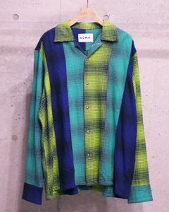 N Ombre Plaid Patcwork Shirt