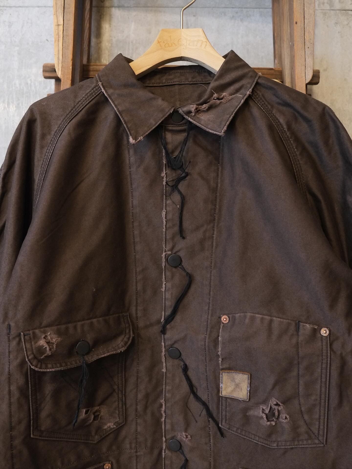 Chore Jacket With Damaged(PIGMENT DYED MOLESKIN)