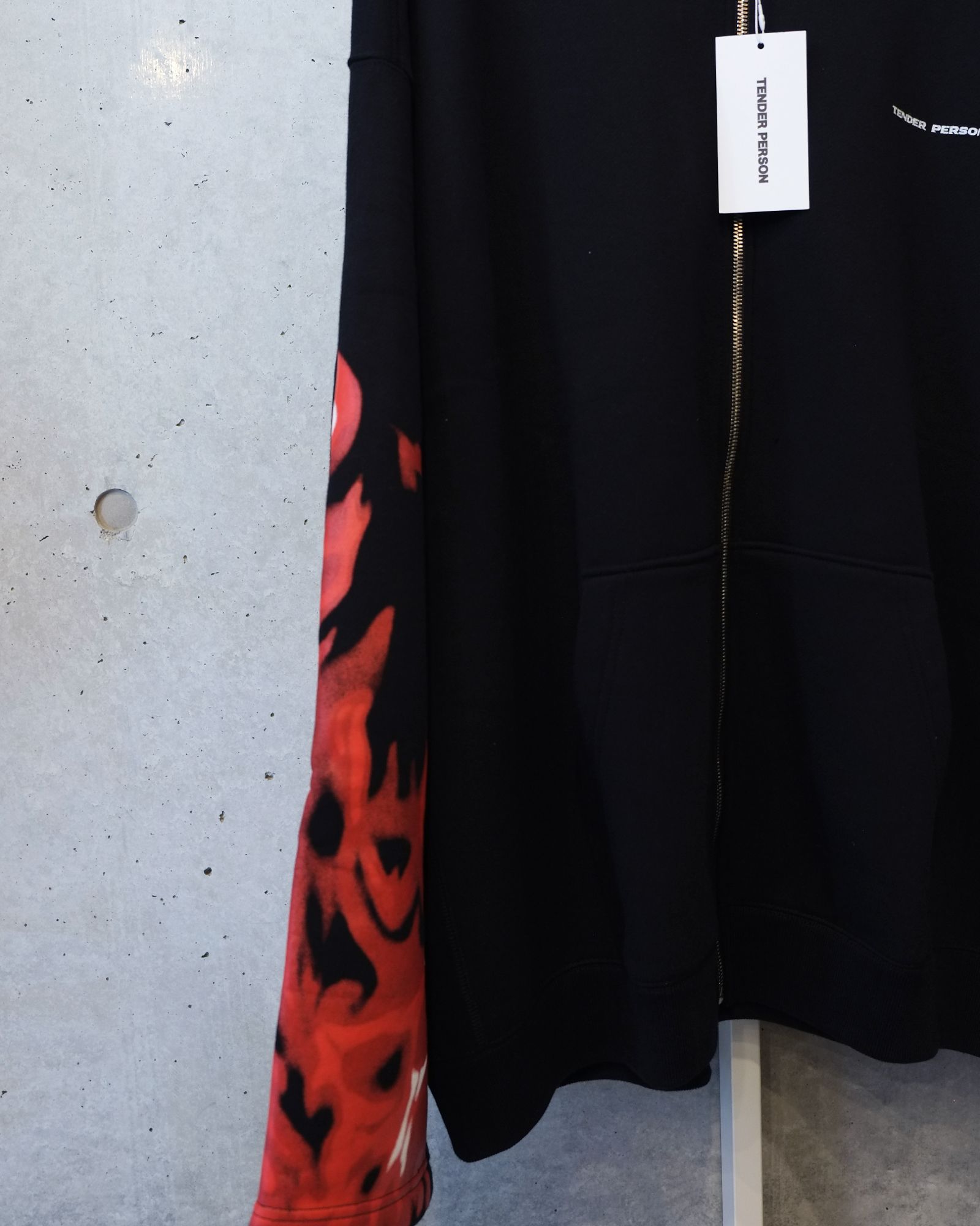 Flame Pettern Zipup Hoodie