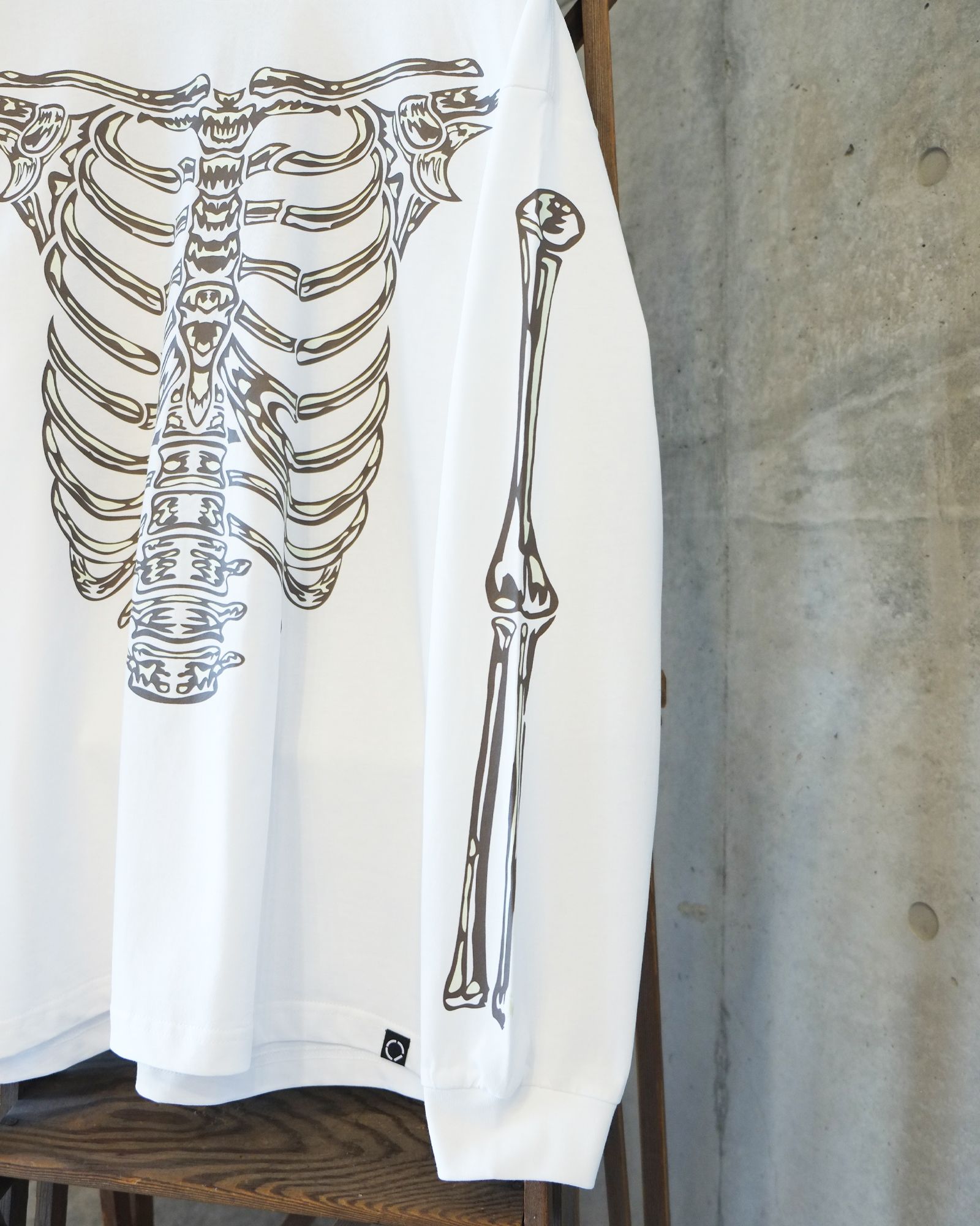 Bone L/S Tee / ボーン ロングスリーブTシャツ / ホワイト / PD-262-LCS-051