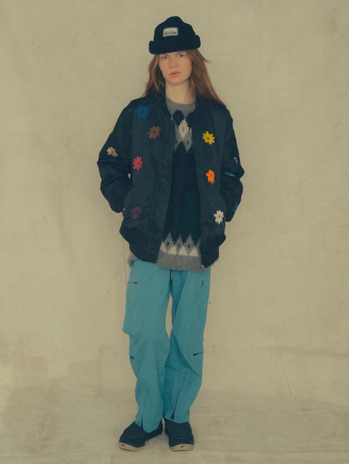 Flower Embroidery Flight Jacket