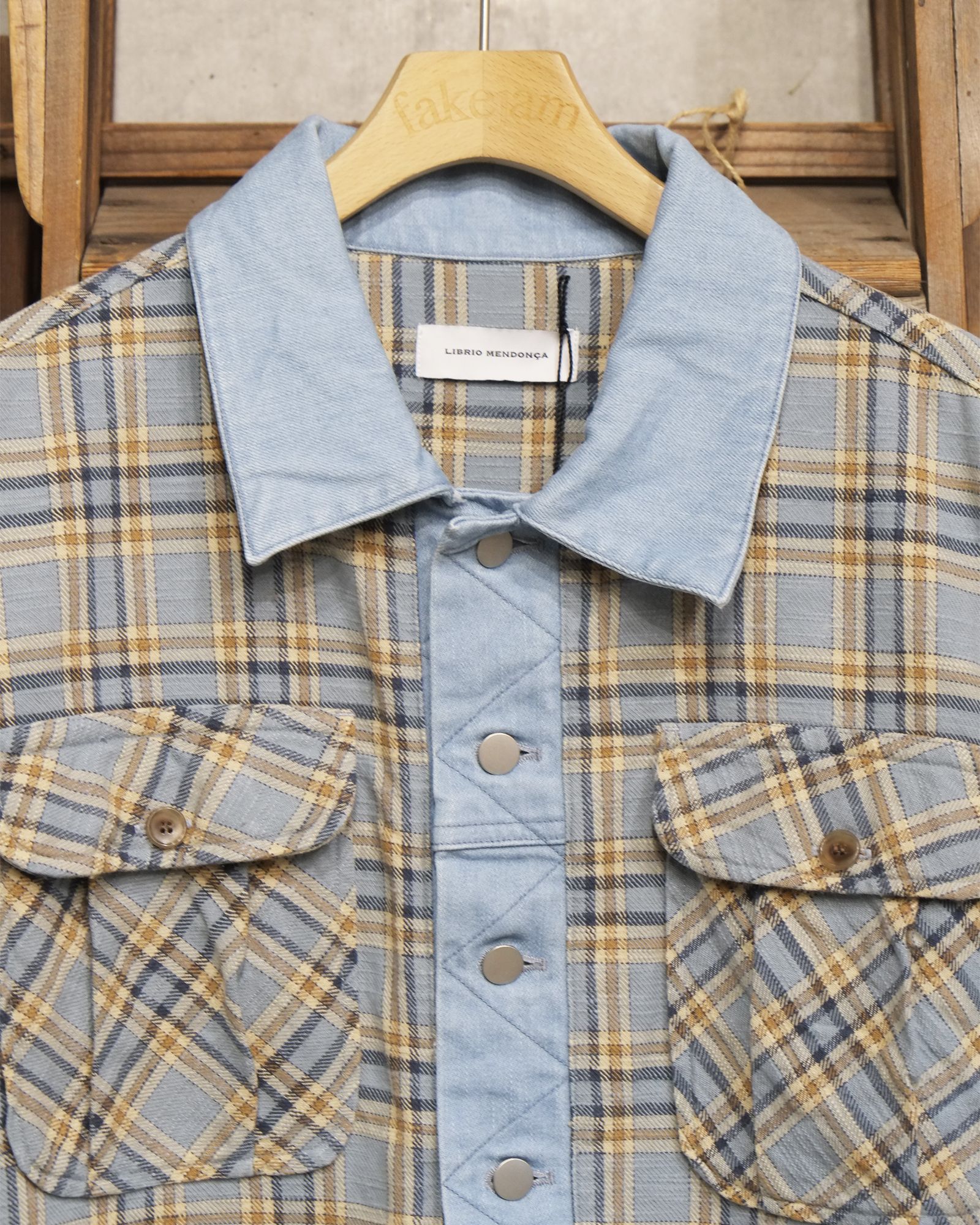 Docking Check Shirt / シャツ / ブルー チェック / LM-26aw-2218