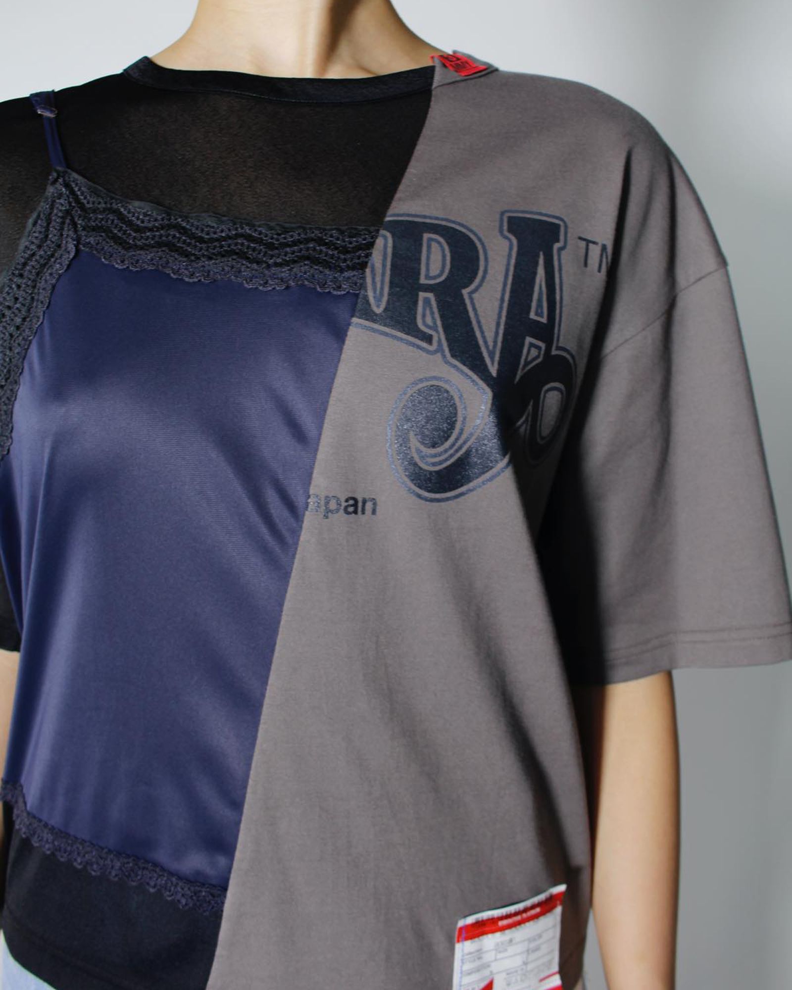MIHARA YASUHIRO◆21ss/Camisole Combined T-shirTシャツ/40/ポリエステル/マルチカラー/B06TS612 MIHARA YASUHIRO(ミハラヤスヒロ) / 21ss/Camisole Combined T