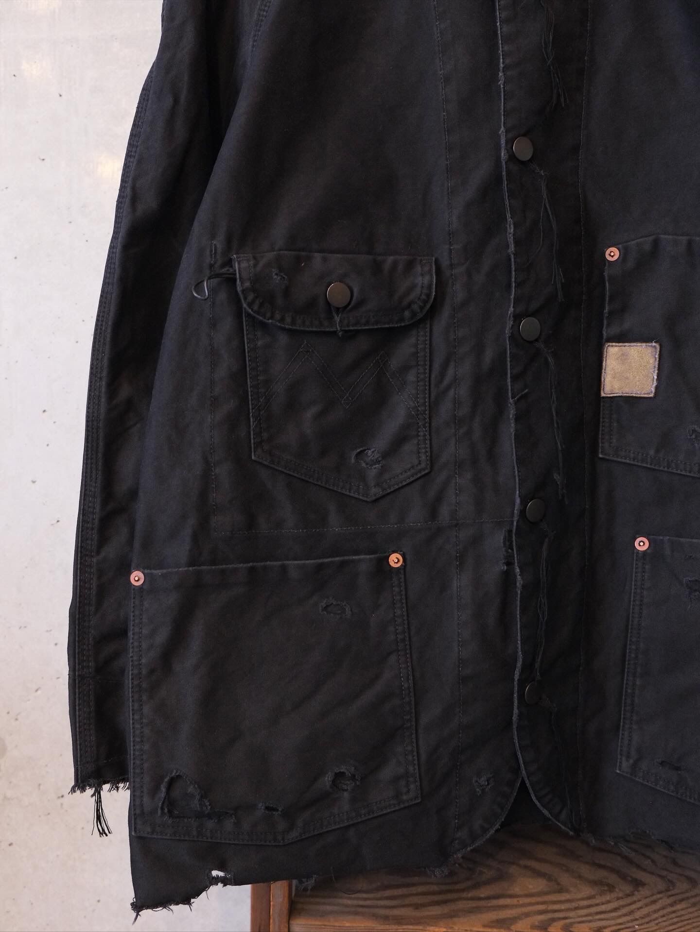 Chore Jacket With Damaged(PIGMENT DYED MOLESKIN)