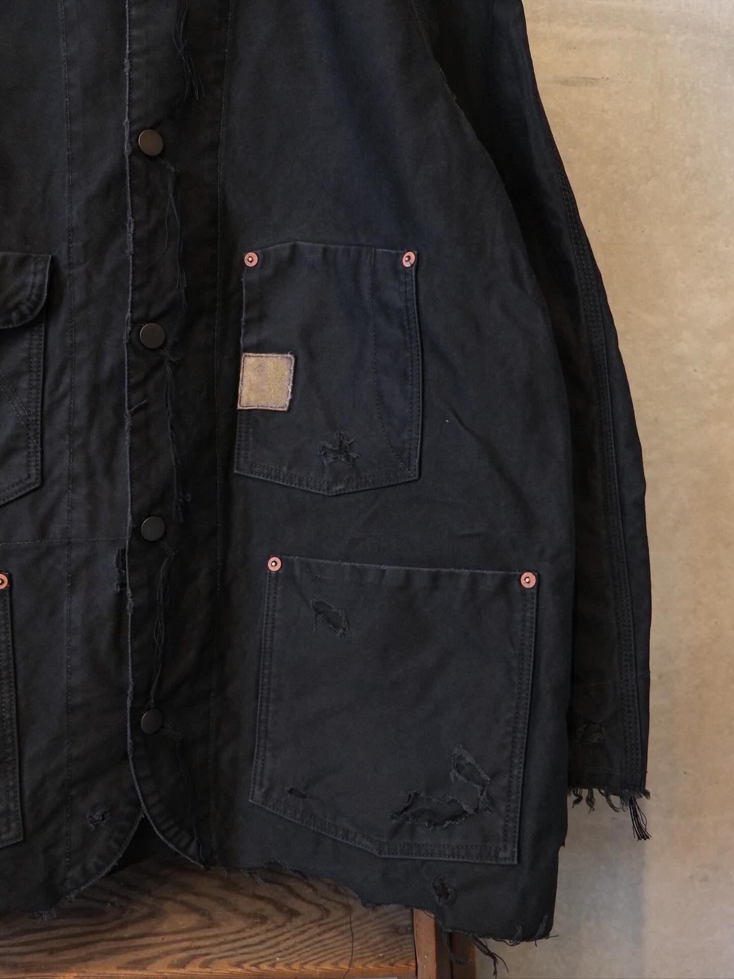 Chore Jacket With Damaged(PIGMENT DYED MOLESKIN)