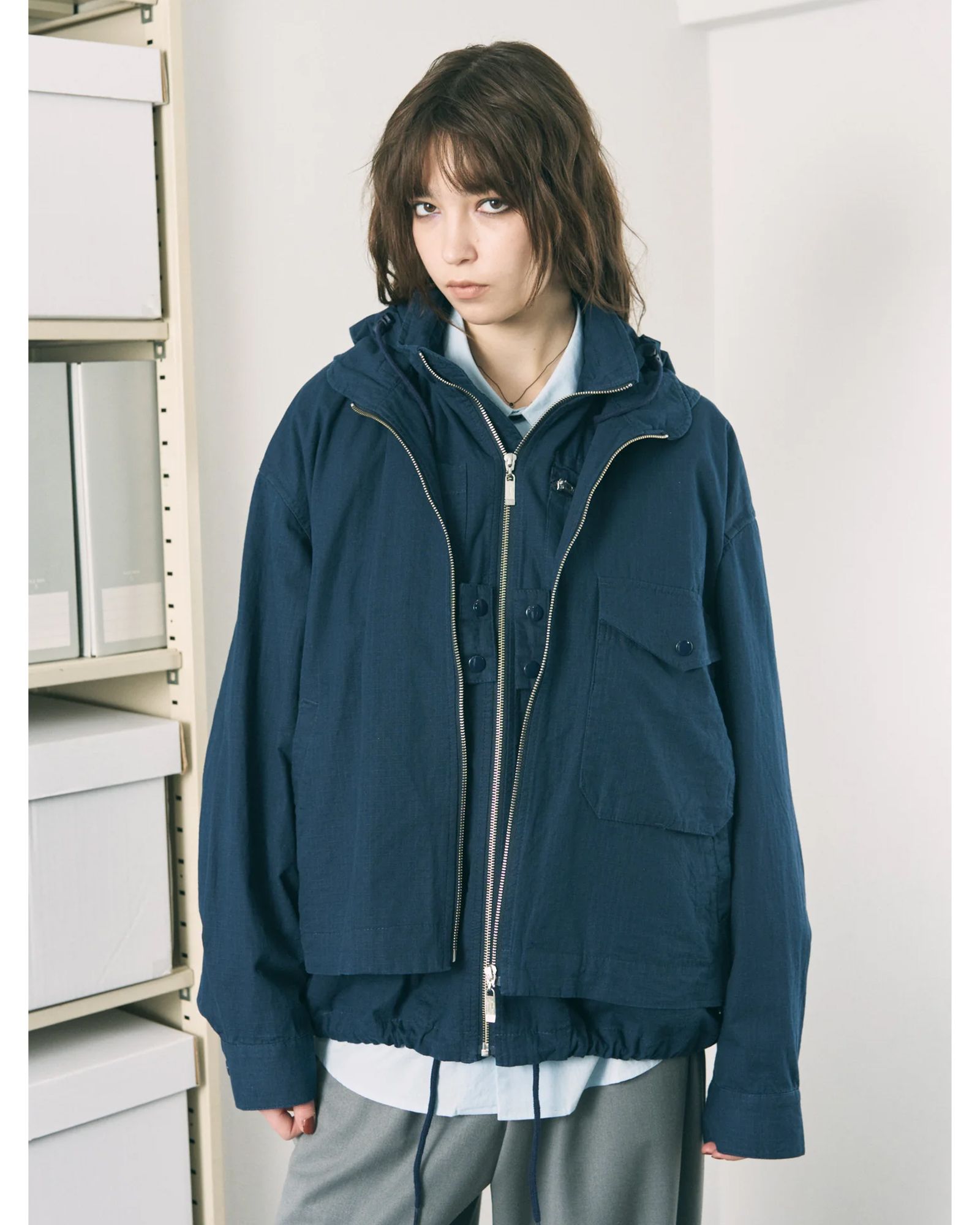 Visor Double Zip Jacket / ワークジャケット / ネイビー / PD-262-JK-091