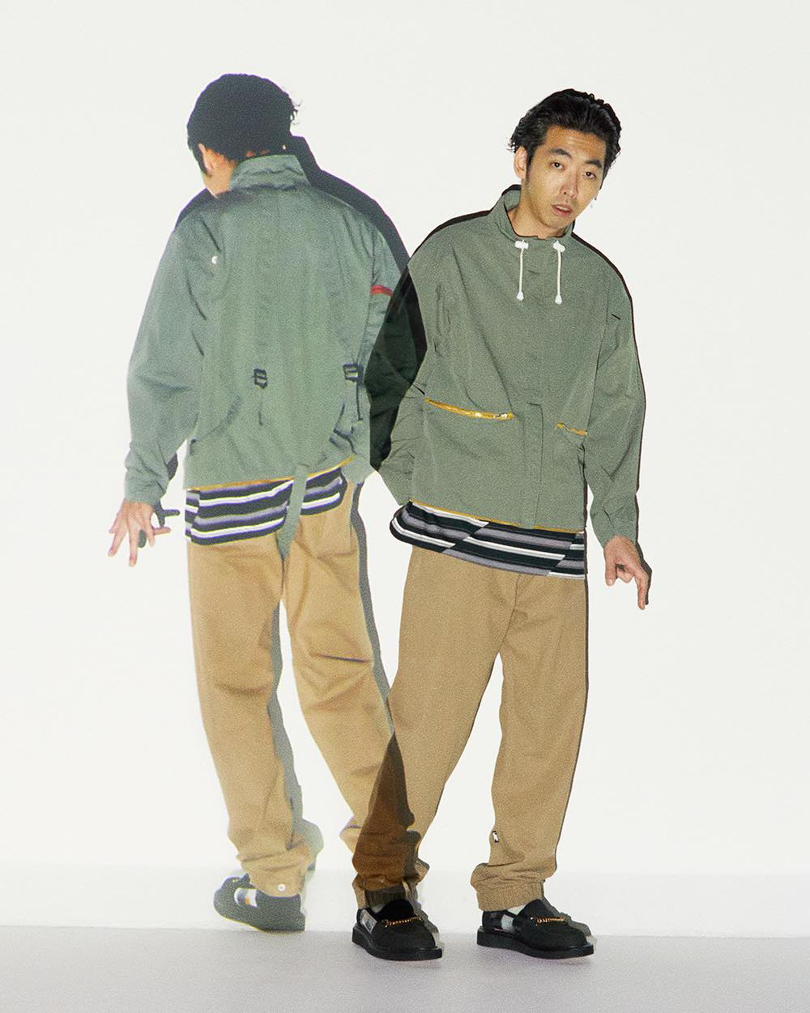 Stroke Tee  L/S Mond Border