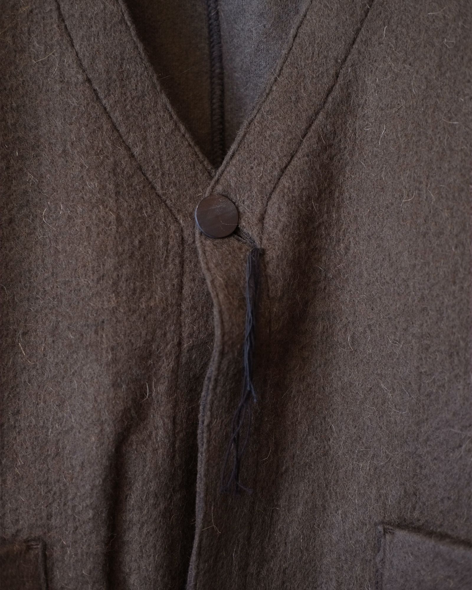 Cut Off 1B Cardigan(NEEDLE SHAGGY MOHAIR) / カーディガン / オリーブ / M-P2-KW6