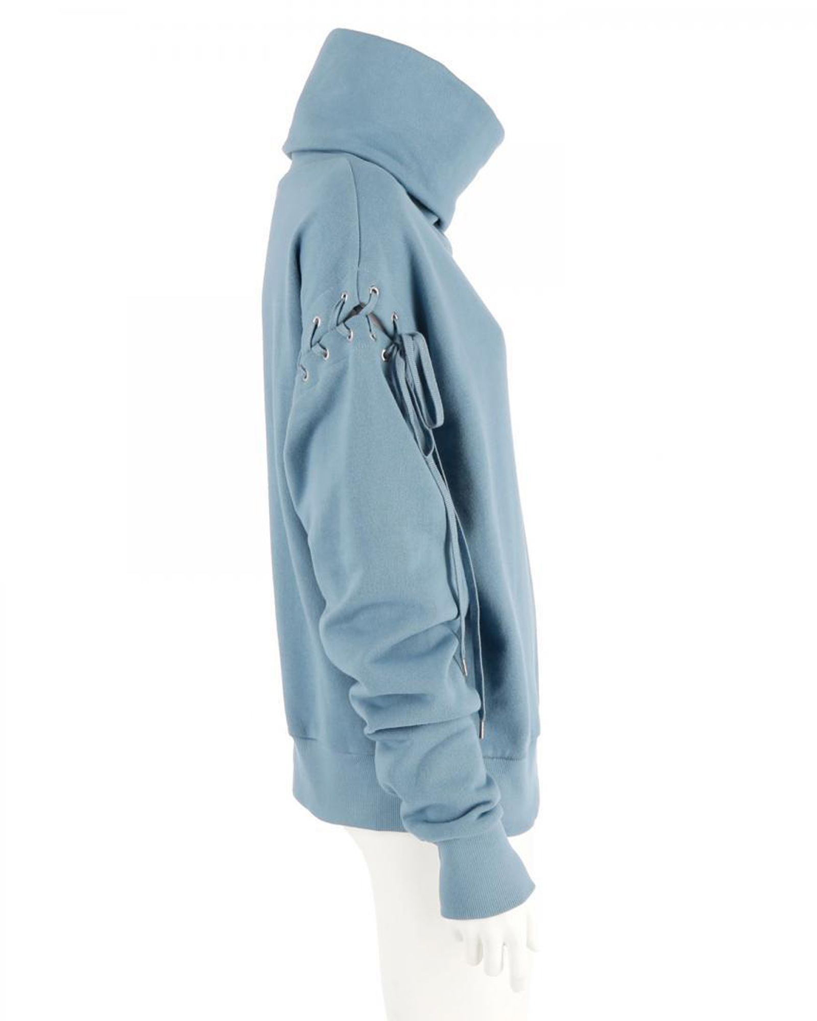 Lace Up Turtle Neck Sweat Shirt