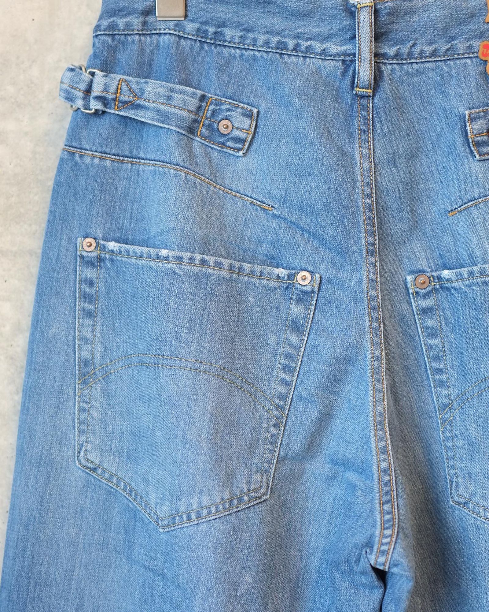 Damage Layered Denim Pants