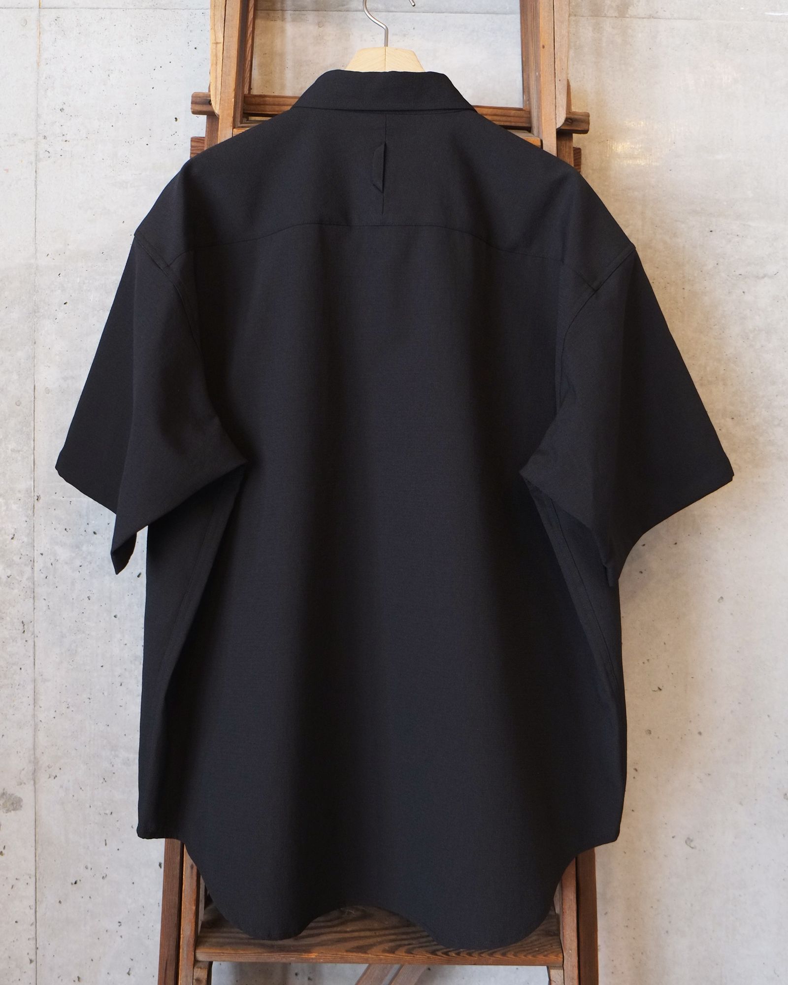 Breathable Linen Luggage S/S SH / ショートスリーブ シャツ / ブラック / MW-SH26104
