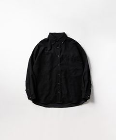 OVERSIZED CORDUROY SHIRT / オーバーサイズ コーデュロイ シャツ / ブラック / MTM-SH-0164-23-C