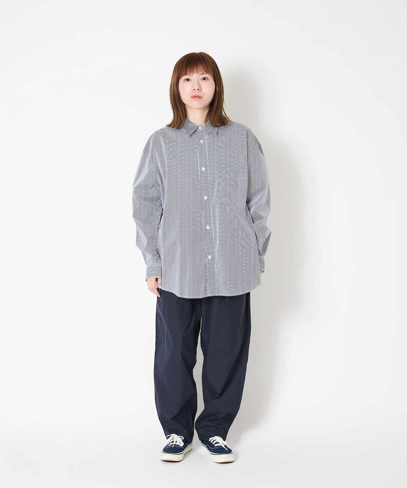 LOOSE STRIPE SHIRT L/S / ルーズ ストライプ シャツ / ネイビー / MTM-SH-0266-24-B