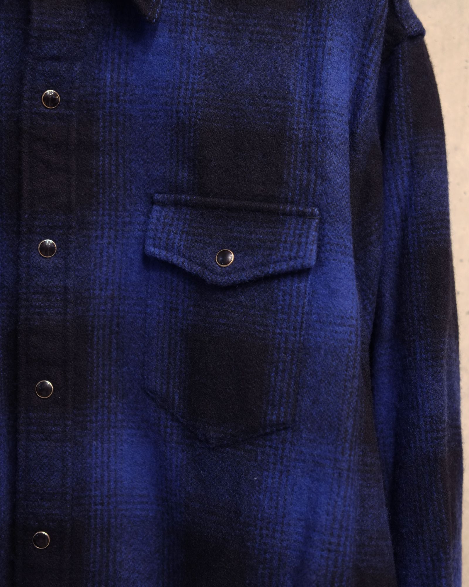 Ombre Check Flannel RF Western SH