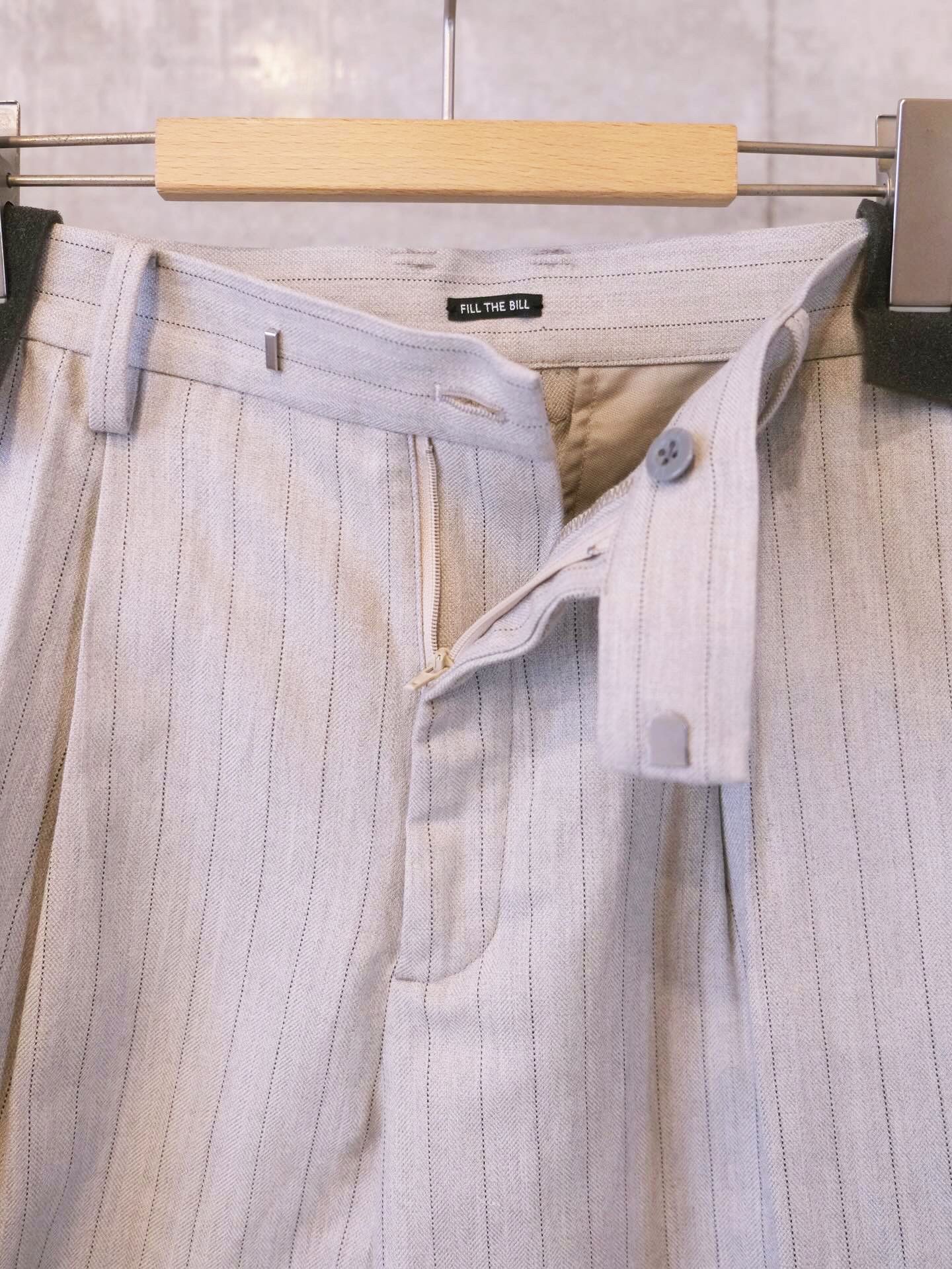 Stripe Wide Harf Trousers