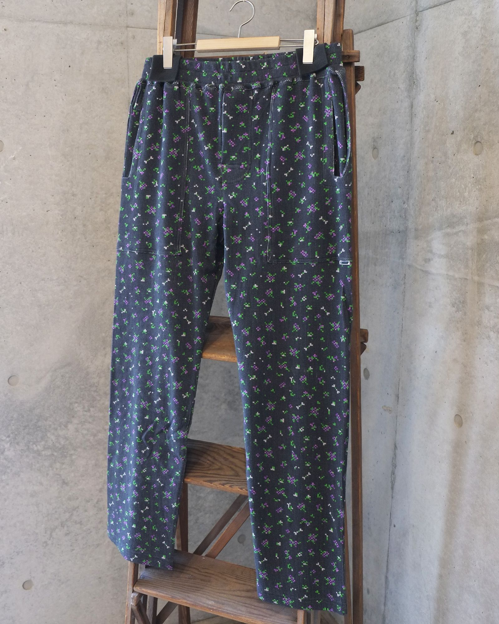 Flowe Waffle Pants / ワッフル パンツ / ブラック / PD-262-BT-081