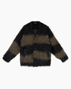 Shaggy Border Knit Cardigan