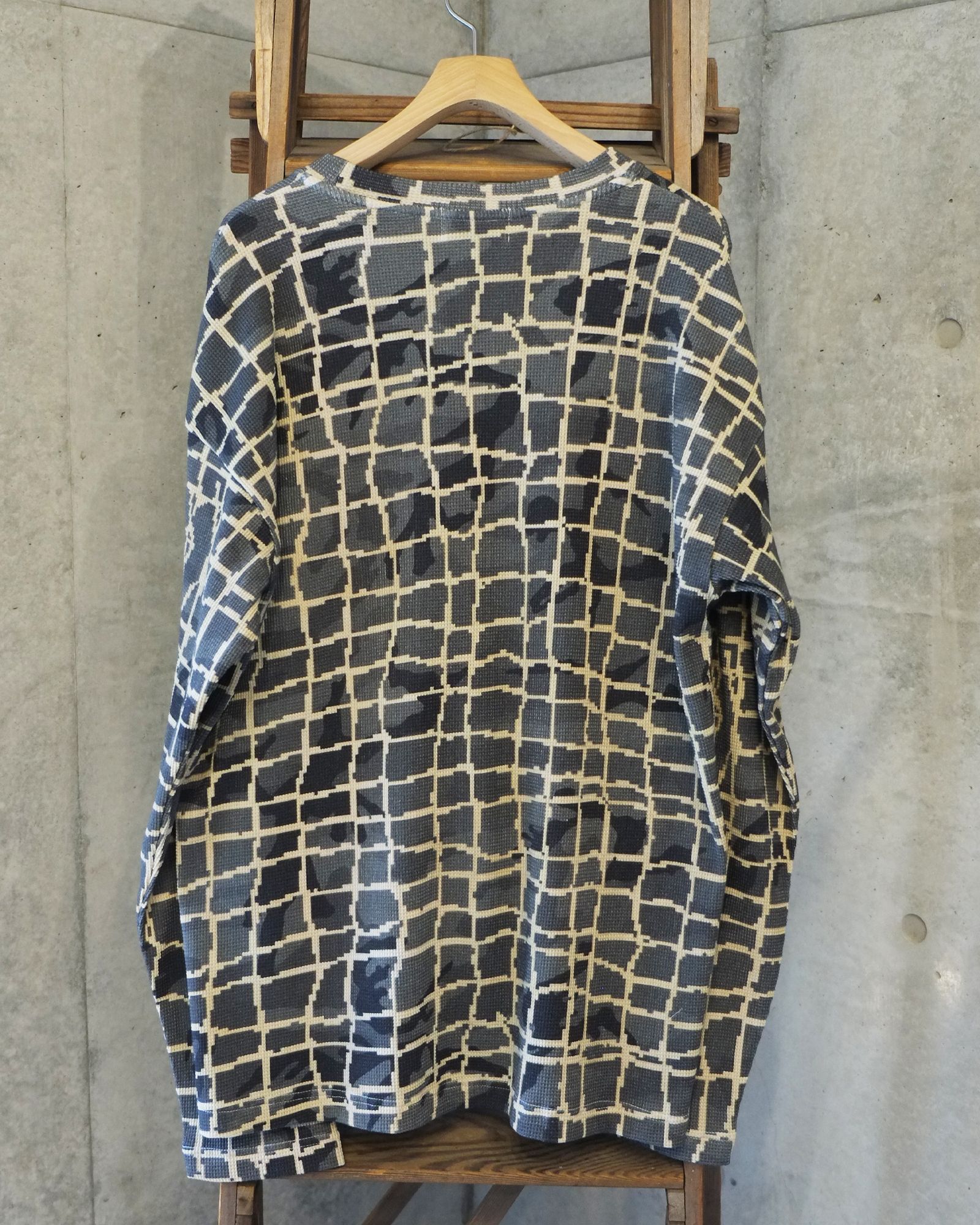 Net L/S Waffle Thermal / ワッフル ロングスリーブTシャツ / ベージュ / PD-262-LCS-022