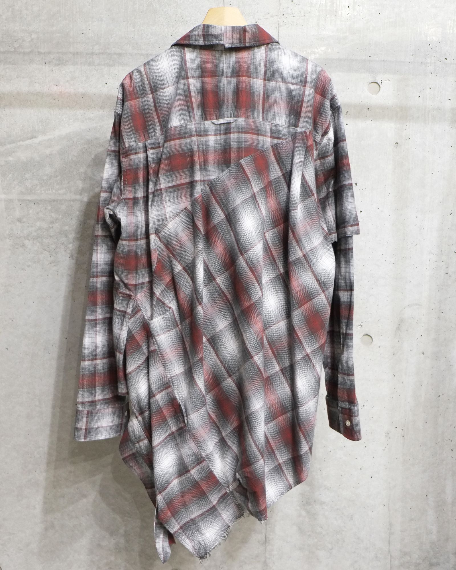 Deconstructed Ombre Check Shirt