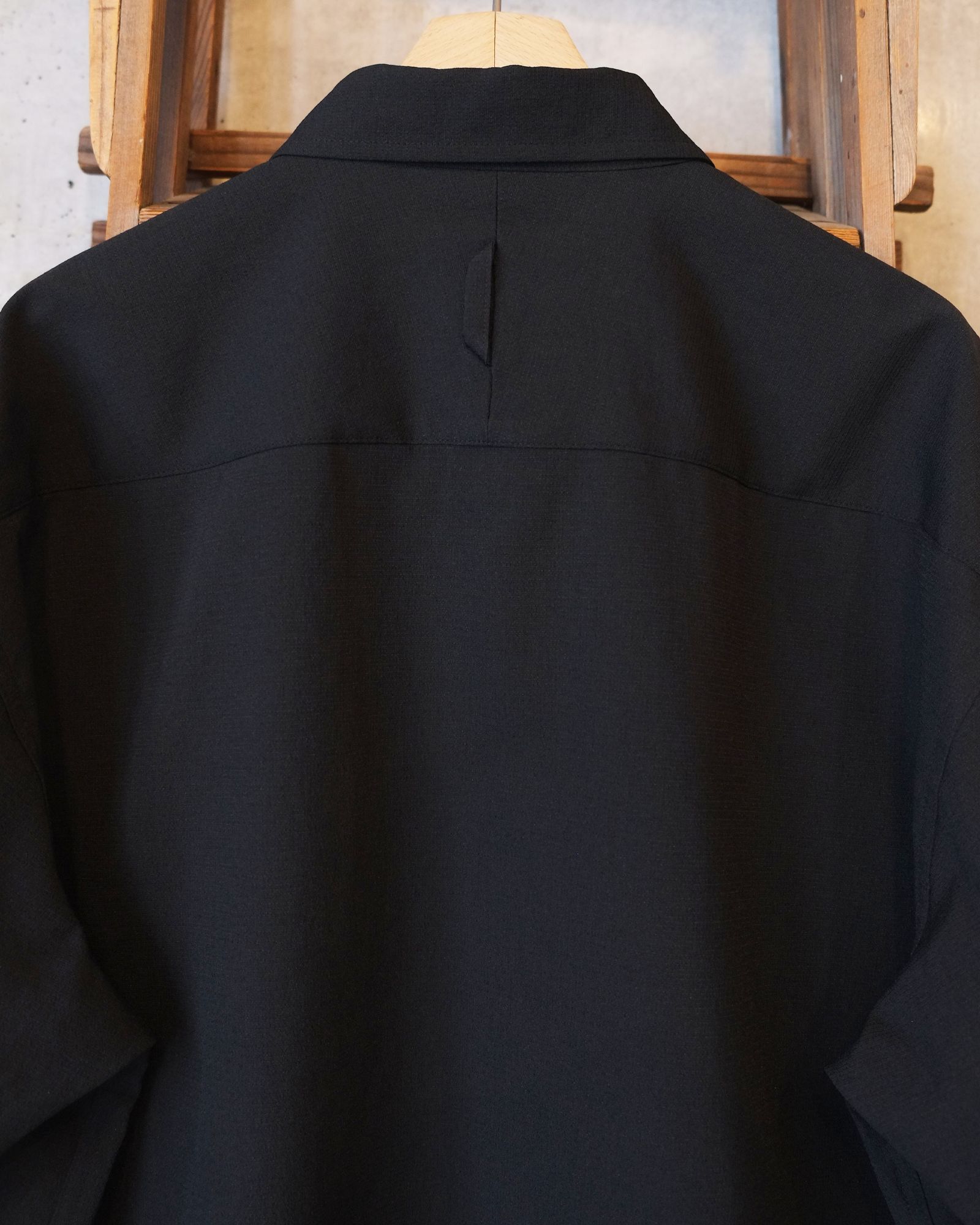 Breathable Linen Luggage S/S SH / ショートスリーブ シャツ / ブラック / MW-SH26104