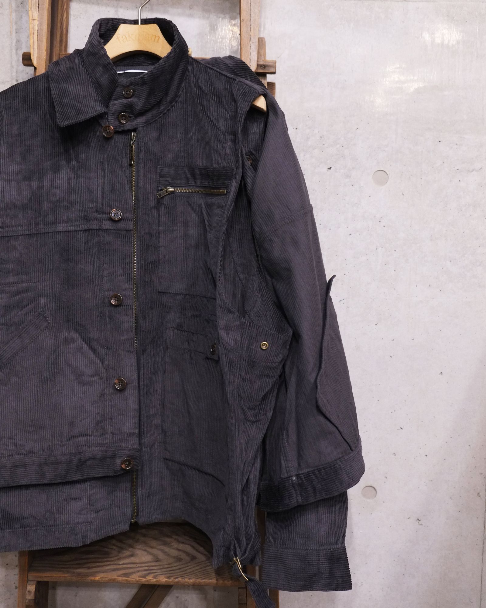 Double Cord Jacket / コーデュロイジャケット / チャコール / PD-262-JK-041