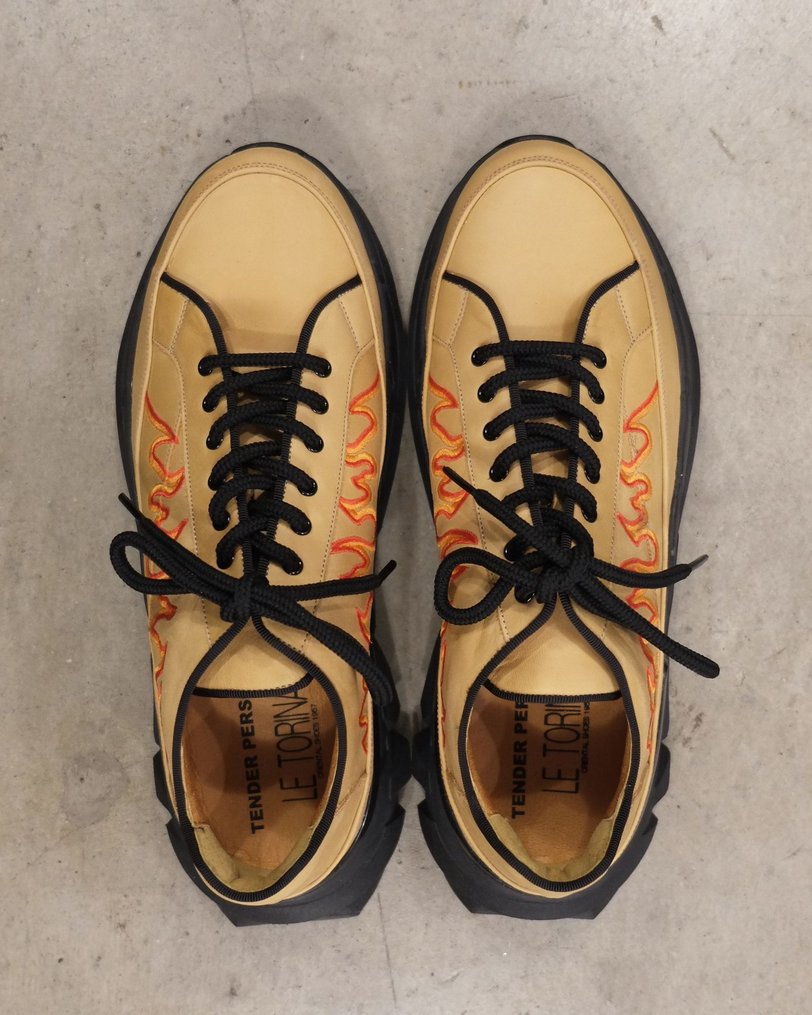 Flame Embroidery Shoes