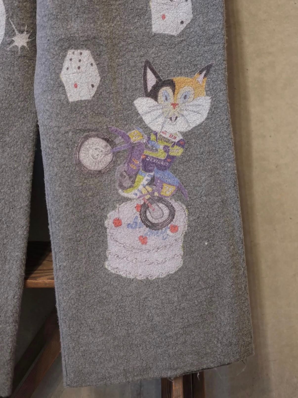 Graffiti Wool Sweat Pants