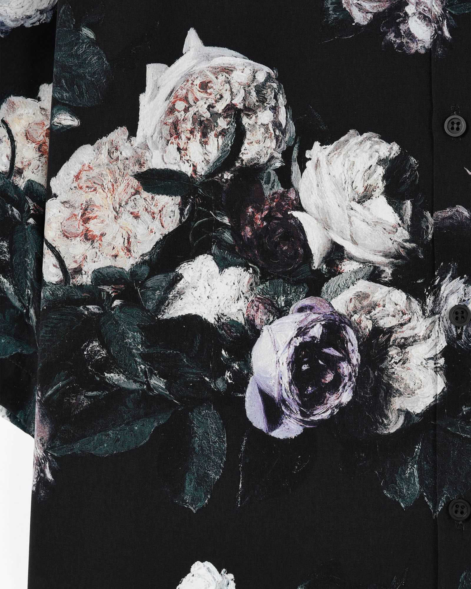 LAD MUSICIAN - Paint Flower Short Sleeve Open Collar Shirt