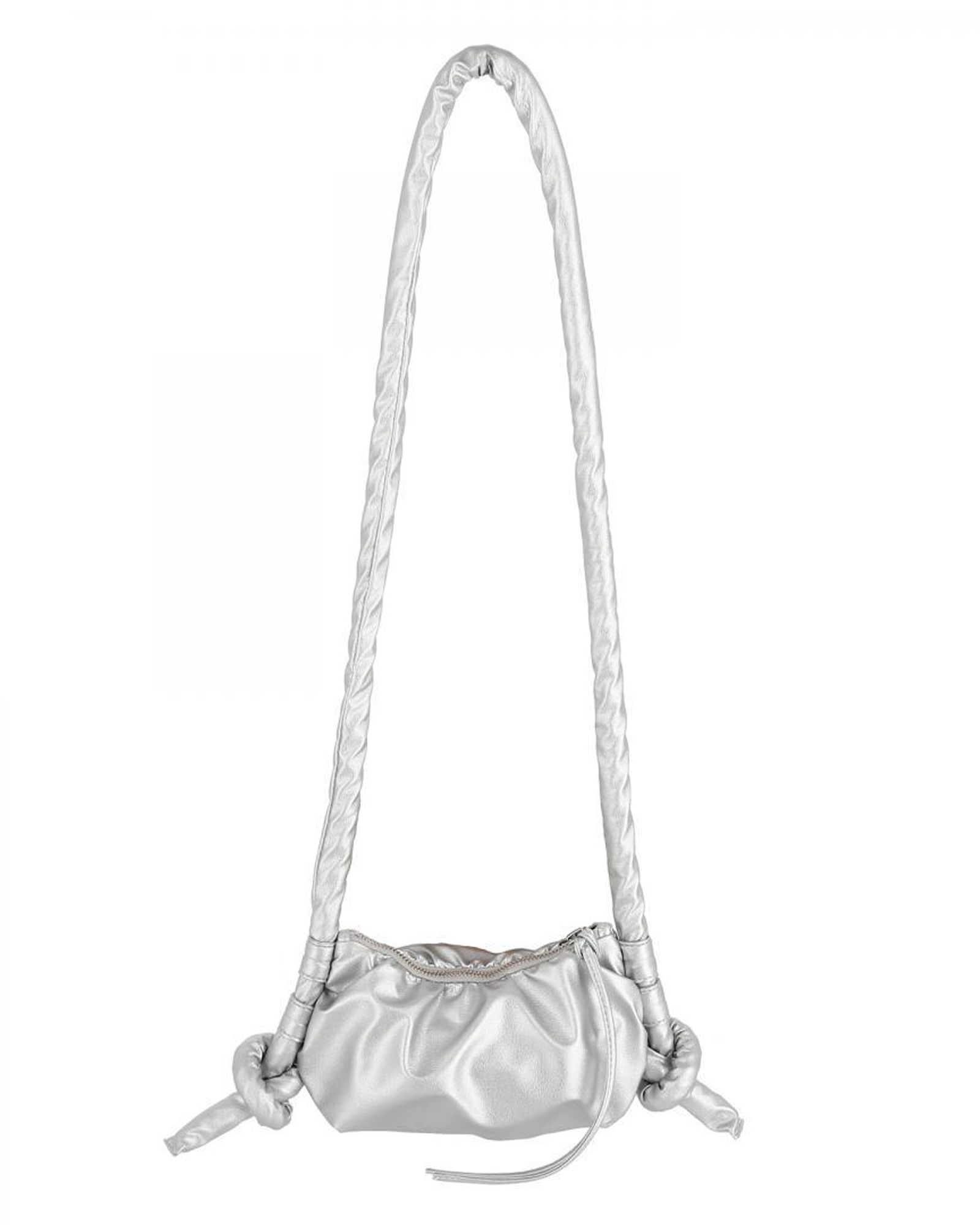 Fake Leather Half Moon Mini Bag