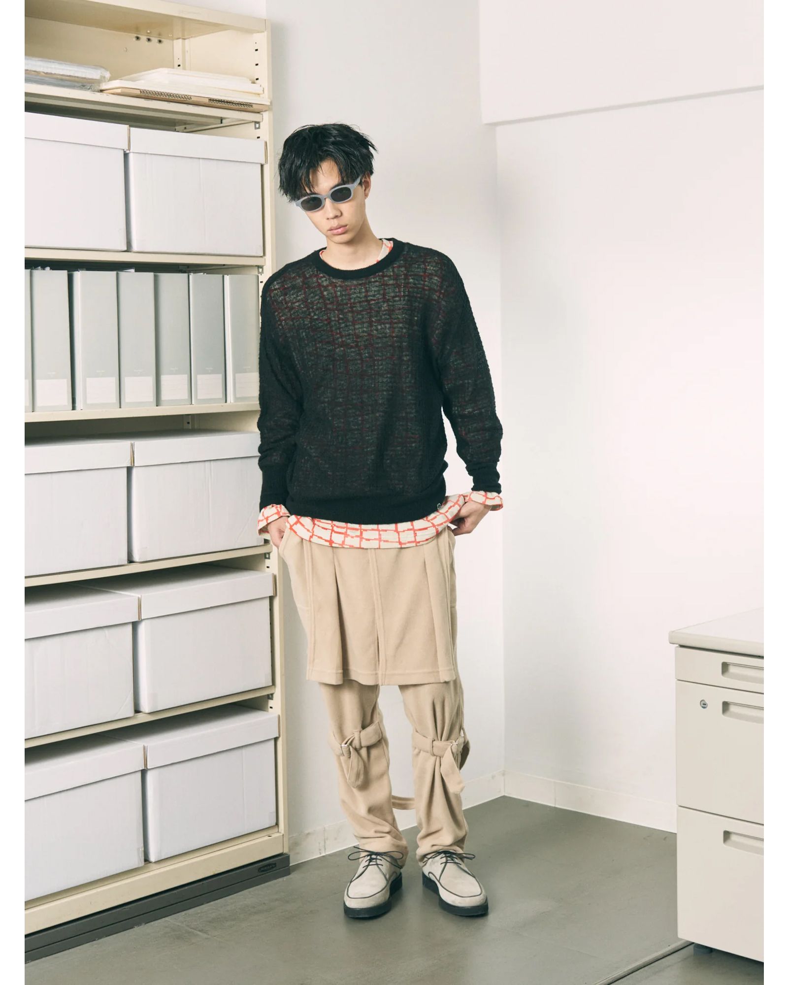 Aiy Merino Waffle Sweater / ニット / ブラック / PD-262-KN-071