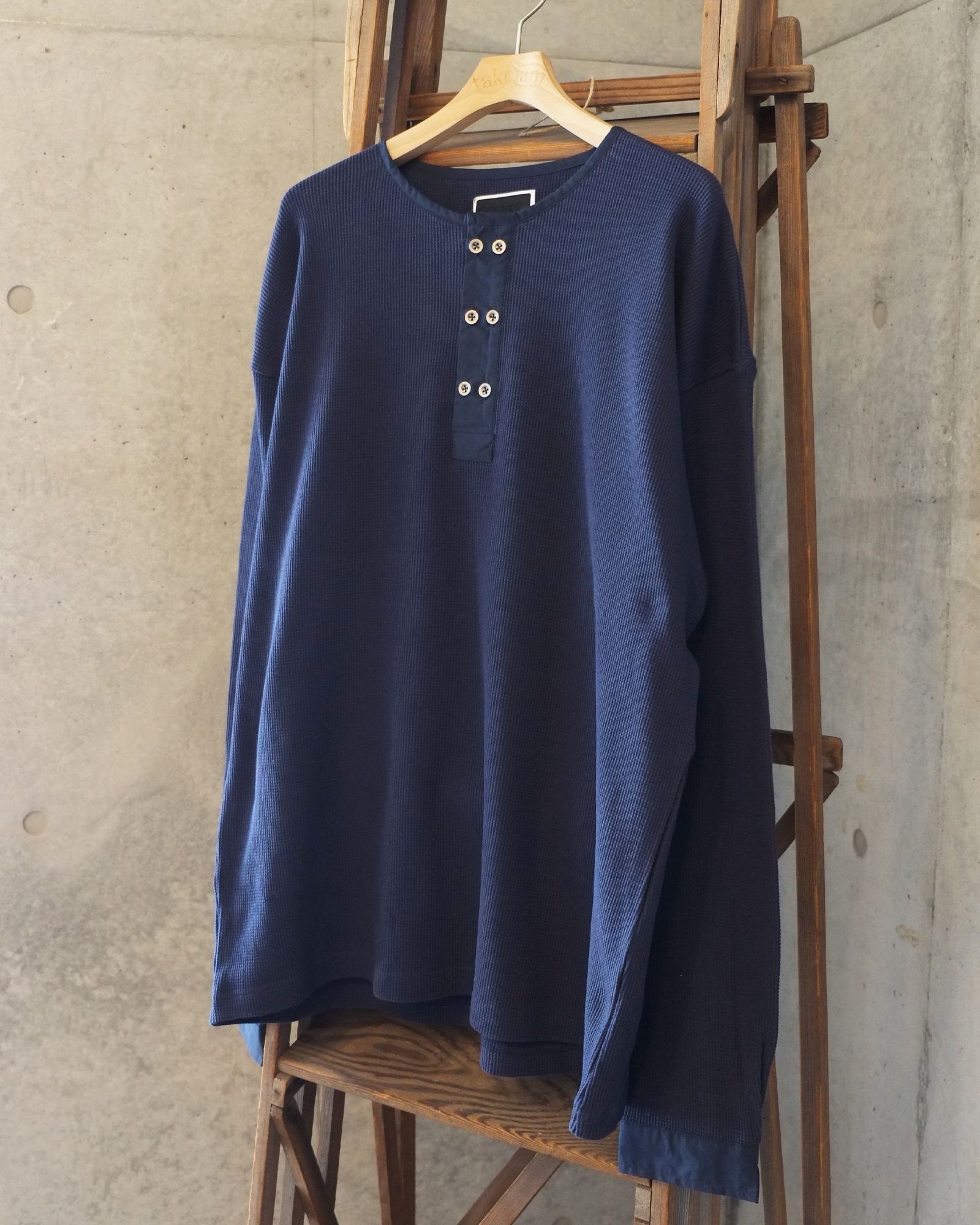 Double Henley L/S Tee / ヘンリー ロングスリーブTシャツ / ネイビー / PD-262-LCS-041