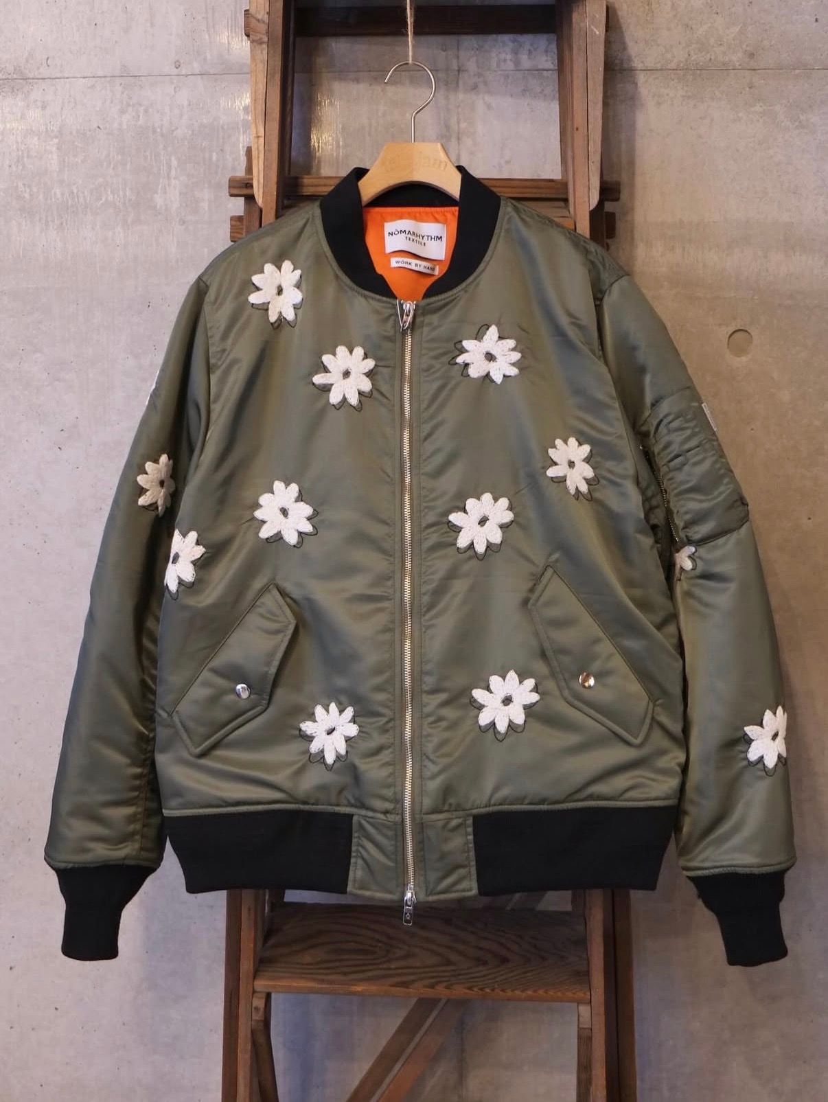 Flower Embroidery Flight Jacket